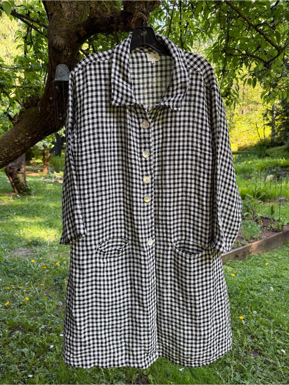 Meg by Design linen check jacket*. S - Picture 3 of 6